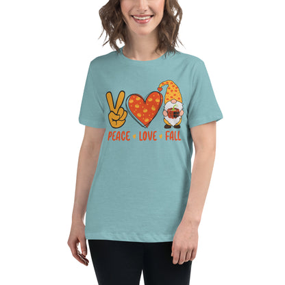 Peace. Love, Fall Women's Relaxed T-Shirt