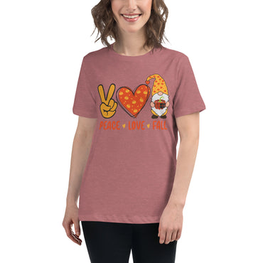 Peace. Love, Fall Women's Relaxed T-Shirt