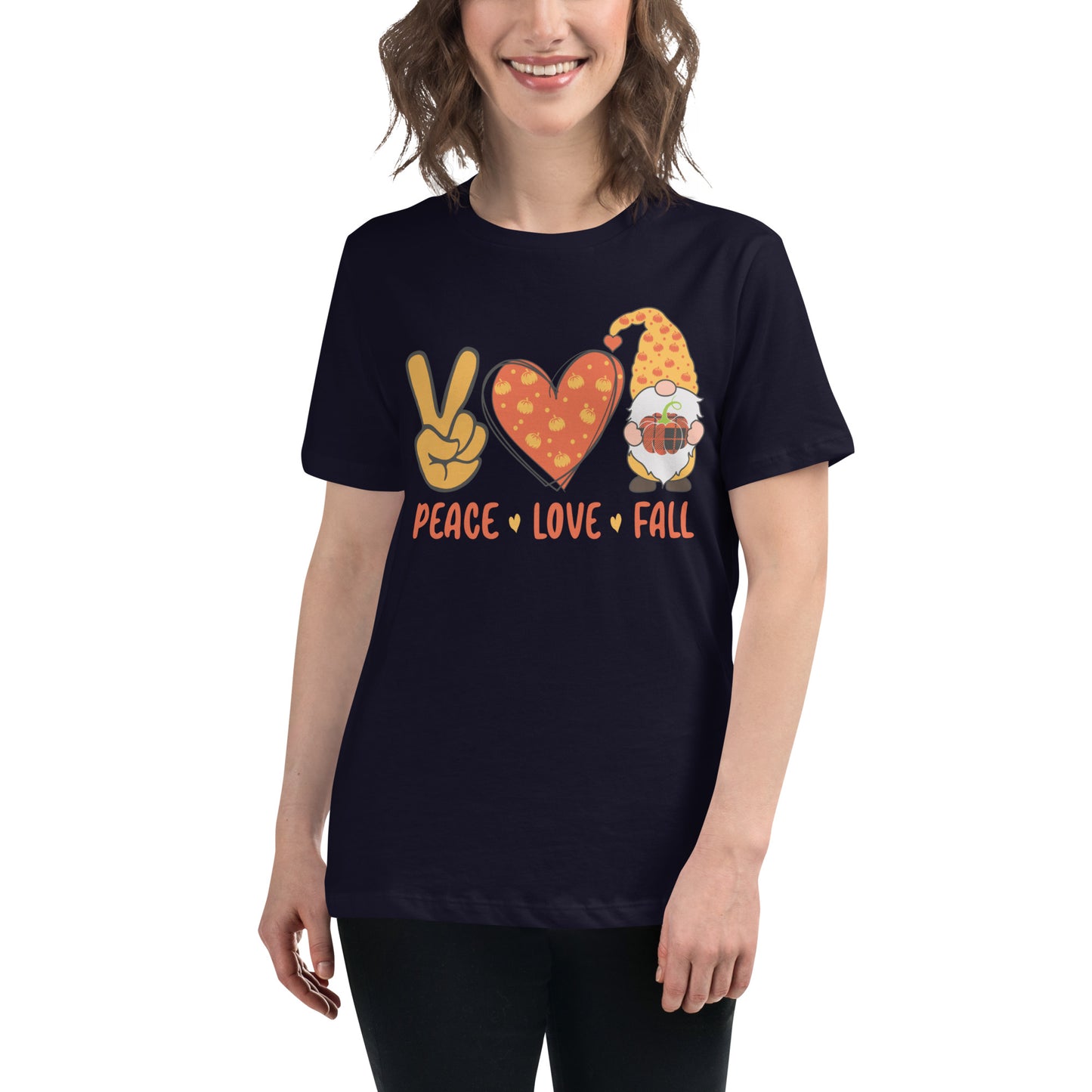 Peace. Love, Fall Women's Relaxed T-Shirt