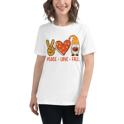 Peace. Love, Fall Women's Relaxed T-Shirt